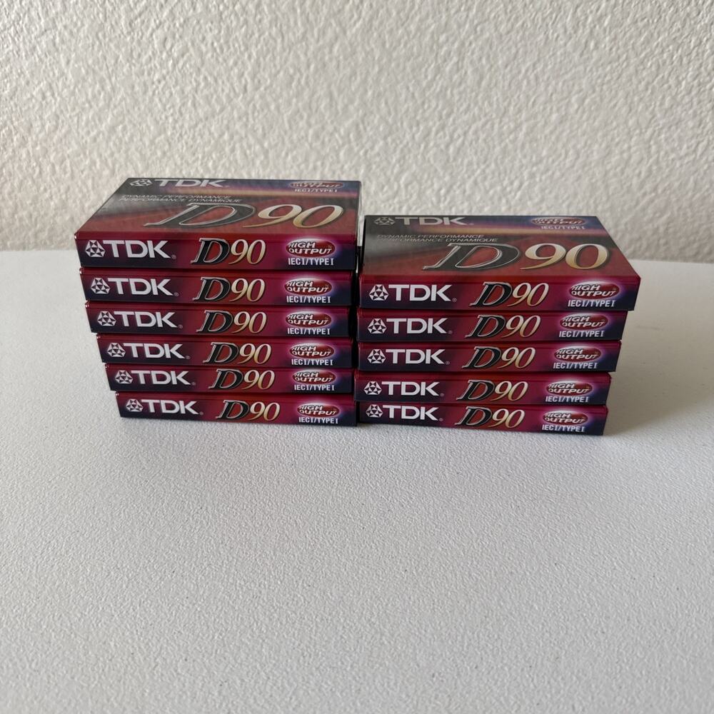 Lot of 11 TDK D90 Blank Cassette Tapes Made in Japan Sealed New